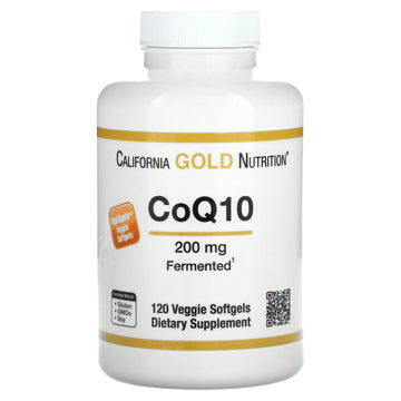 California Gold Nutrition, CoQ10 with Bioperine and Black Pepper Extract, Enhanced Biovailability, 200 mg, 120 Veggie Capsules