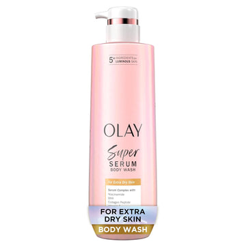 Olay, Super Serum Body Wash for Extra Dry Skin With Serum Complex for Luminous Skin,
