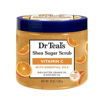 Dr Teal's Shea Sugar Body Scrub – Citrus with Vitamin C, 19 oz