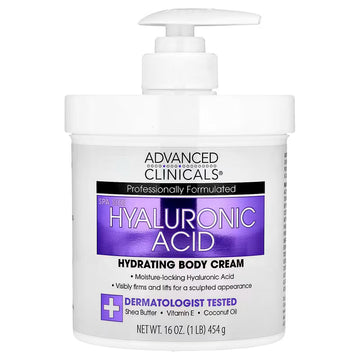 Advanced Clinicals, Hydrating Body Cream, Hyaluronic Acid, 454g