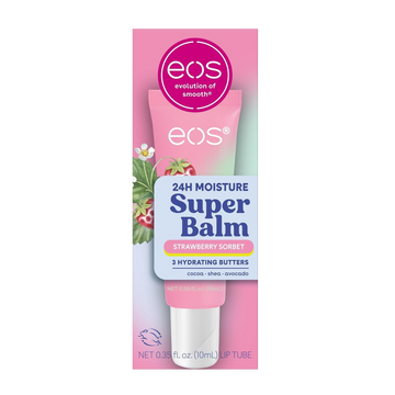 eos 24H Moisture Super Balm – Strawberry Sorbet, Lip Treatment, 0.35 fl oz
