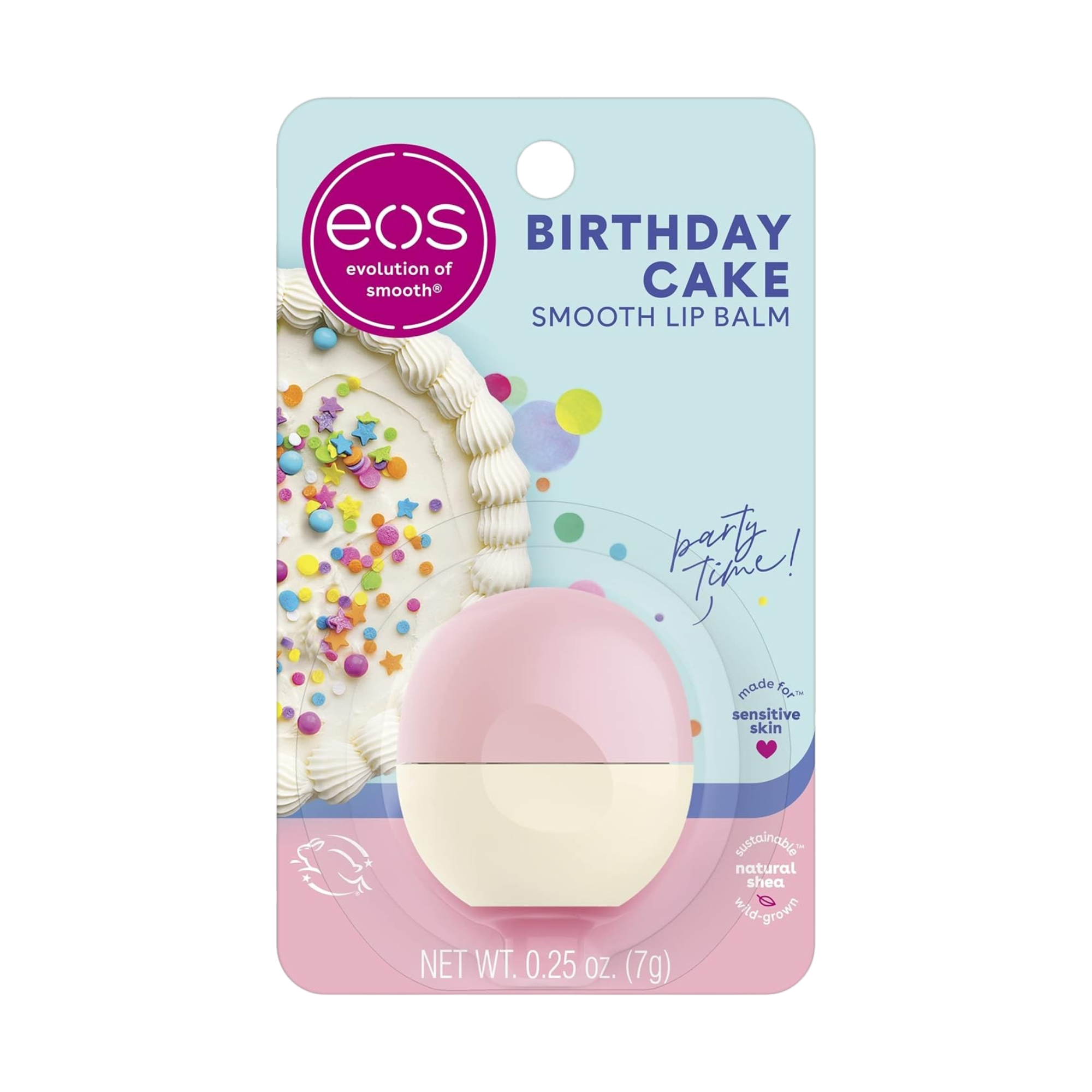 eos Natural Shea Lip Balm – Birthday Cake, 0.25 oz