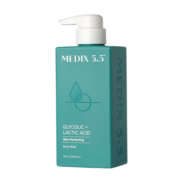 MEDIX 5.5 Glycolic Acid + Lactic Acid Exfoliating Body Wash – KP Bump Eraser, 15 fl oz