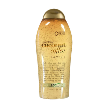 OGX Smoothing Coconut Coffee Exfoliating Body Scrub with Arabica Coffee & Coconut Oil – 19.5 fl oz