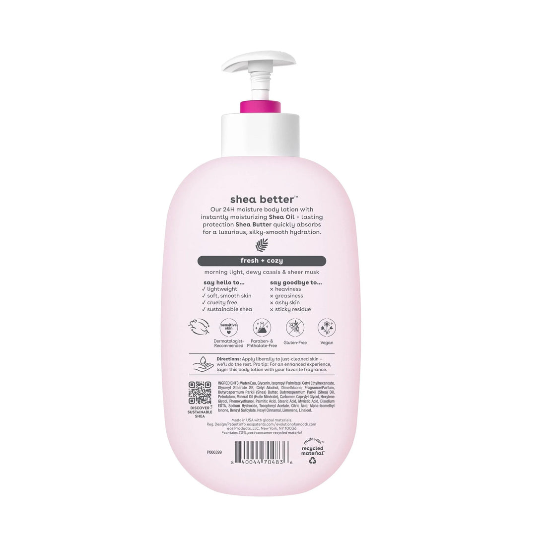 eos, Body Lotion, Shea Better Fresh & Cozy, 473ml