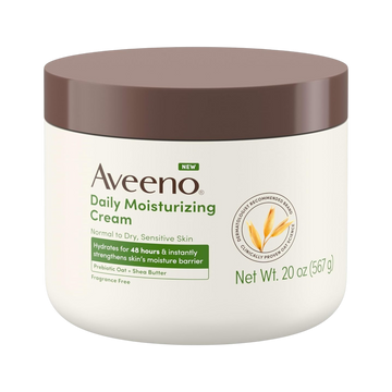 Aveeno Daily Moisturizing Cream – Prebiotic Oat & Shea Butter, 20 oz