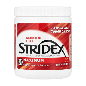 Stridex, Acne Treatment Pads, Maximum Strength Alcohol-Free, 90 Pads
