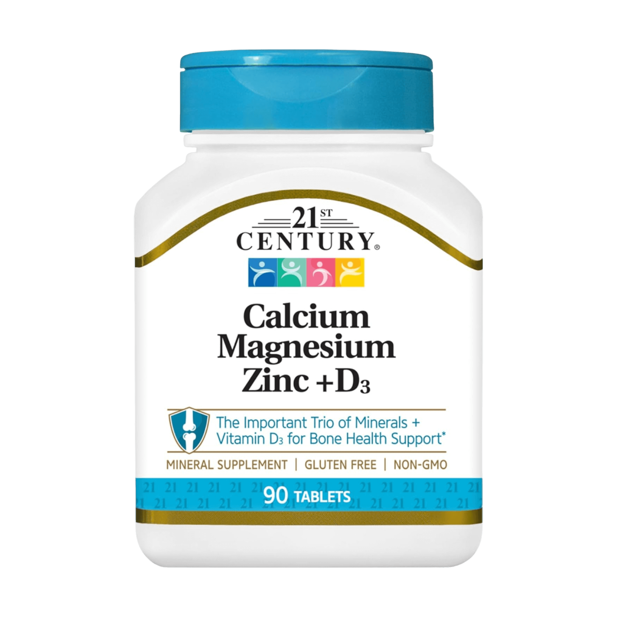 21st Century, Calcium Magnesium Zinc + D3, 90 Tablets