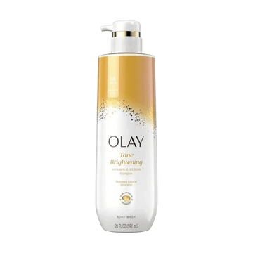 Olay, Body Wash for Women, Tone Brightening & Exfoliation with Vitamin C Serum Complex