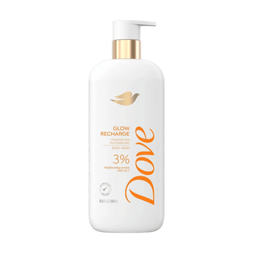 Dove,  Body Wash Serum, Glow Recharge illuminates & Exfoliates skin with 3% brightening Vitamin C.