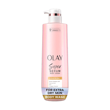 Olay, Super Serum Body Wash for Extra Dry Skin With Serum Complex for Luminous Skin,