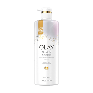 Olay, Body Wash for Women, Elasticity Boosting with Collagen Peptide Serum +  Vitamin B3, Renews Moisture,