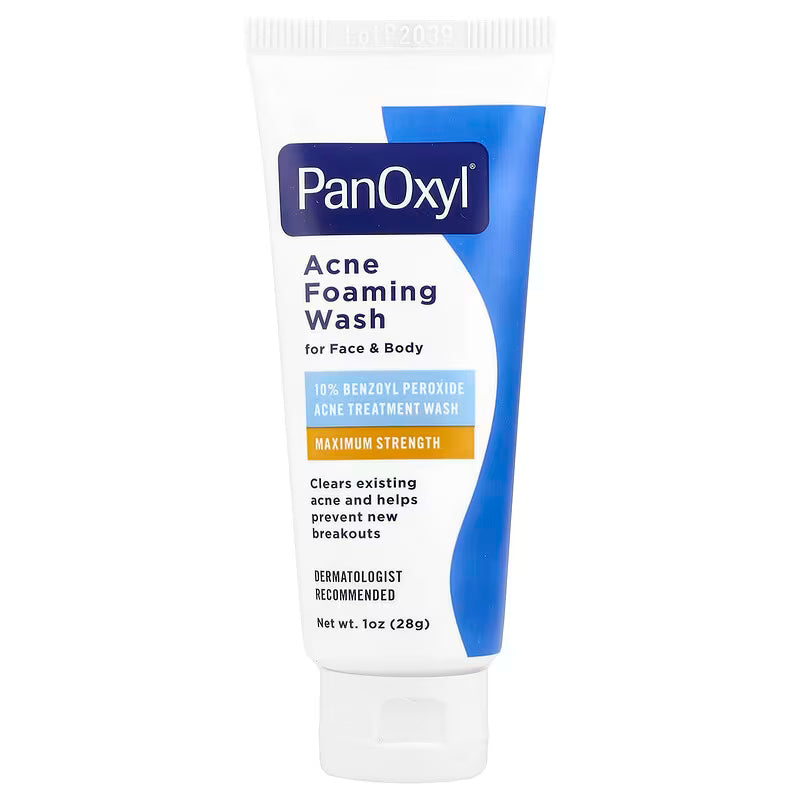 PanOxyl, Acne Foaming Wash, For Face & Body Maximum Strength, 28g