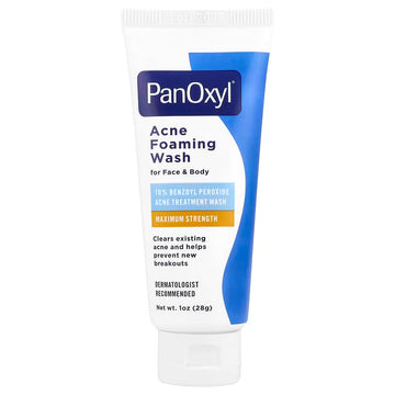 PanOxyl, Acne Foaming Wash, For Face & Body Maximum Strength, 28g