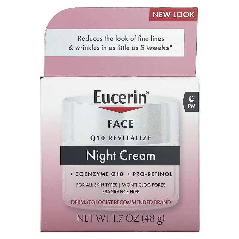Eucerin, Night Cream, Q10 Revitalize Face Fragrance-Free, 48g