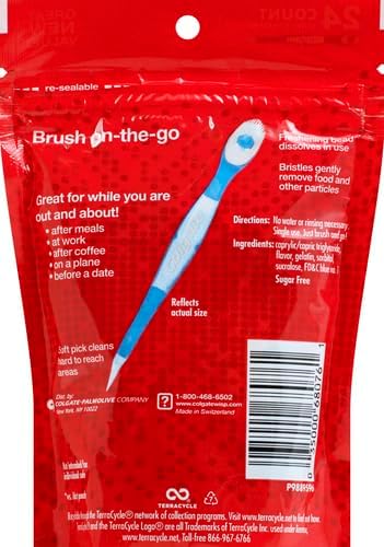 Colgate Max Fresh Wisp Disposable Mini Toothbrush – Peppermint, 24 Count