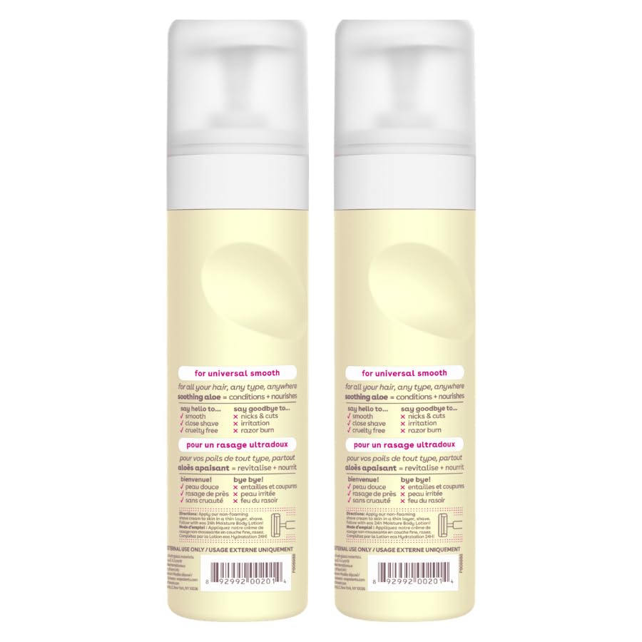 eos Shea Butter Shave Cream – Vanilla Bliss, 7 fl oz (Pack of 2)