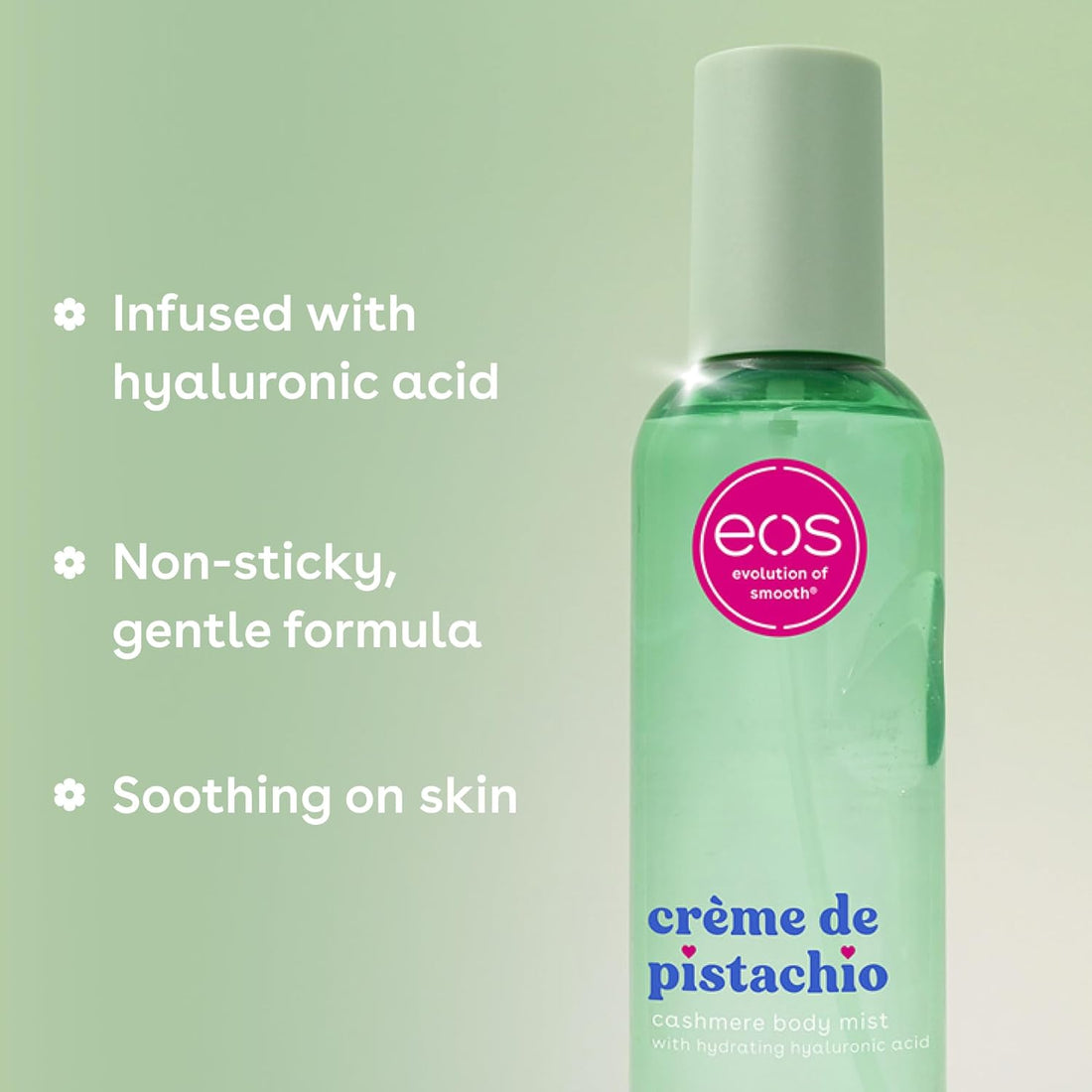 eos Cashmere Body Mist – Crème de Pistachio, 6 fl oz