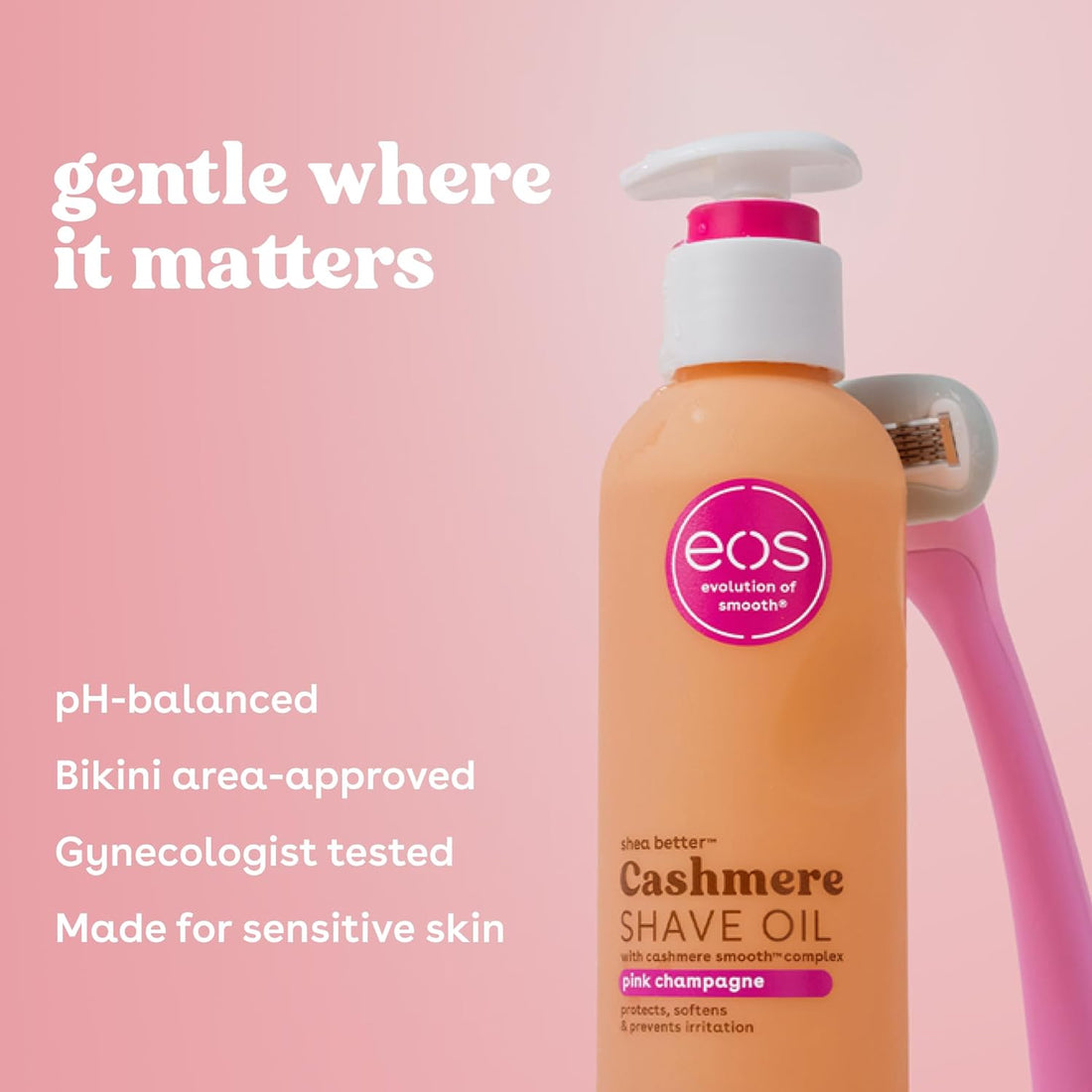 eos Cashmere Shave Oil – Pink Champagne, 6 fl oz