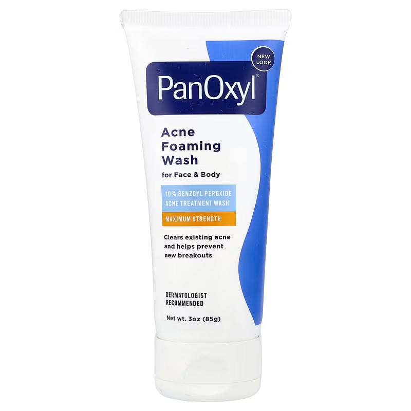 PanOxyl, Acne Foaming Wash, For Face & Body Maximum Strength, 85g