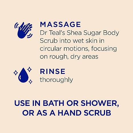 Dr Teal's Shea Sugar Body Scrub – Citrus with Vitamin C, 19 oz