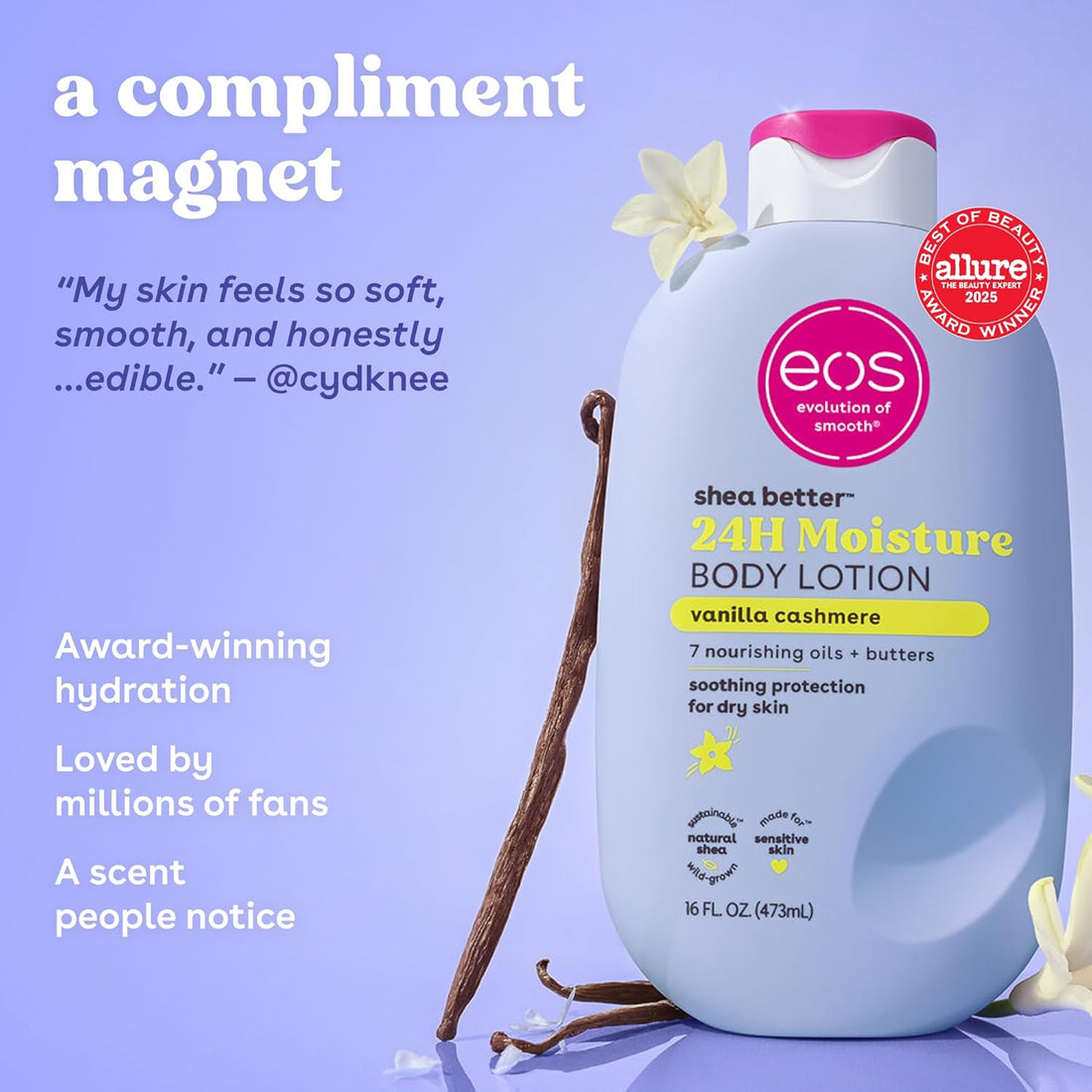 eos Travel Body Lotion – Vanilla Cashmere, 2.5 fl oz