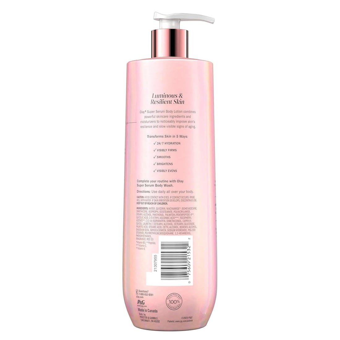 Olay Super Serum Hand & Body Lotion for Dry Skin – Sweet Vanilla & Soft Wood, 18.5 fl oz