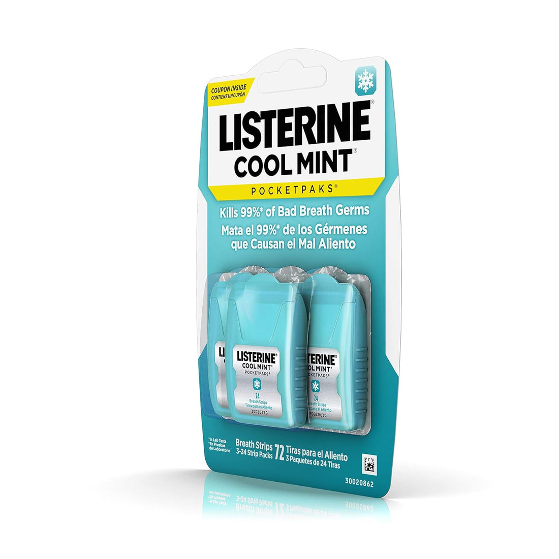 Listerine Pocketpaks Breath Strips – Cool Mint, 72 Count (Pack of 2)