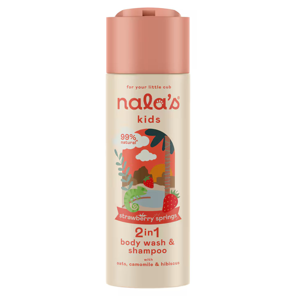 Nala's Kids, 2-in-1 Body Wash & Shampoo, Strawberry Springs, 200ml