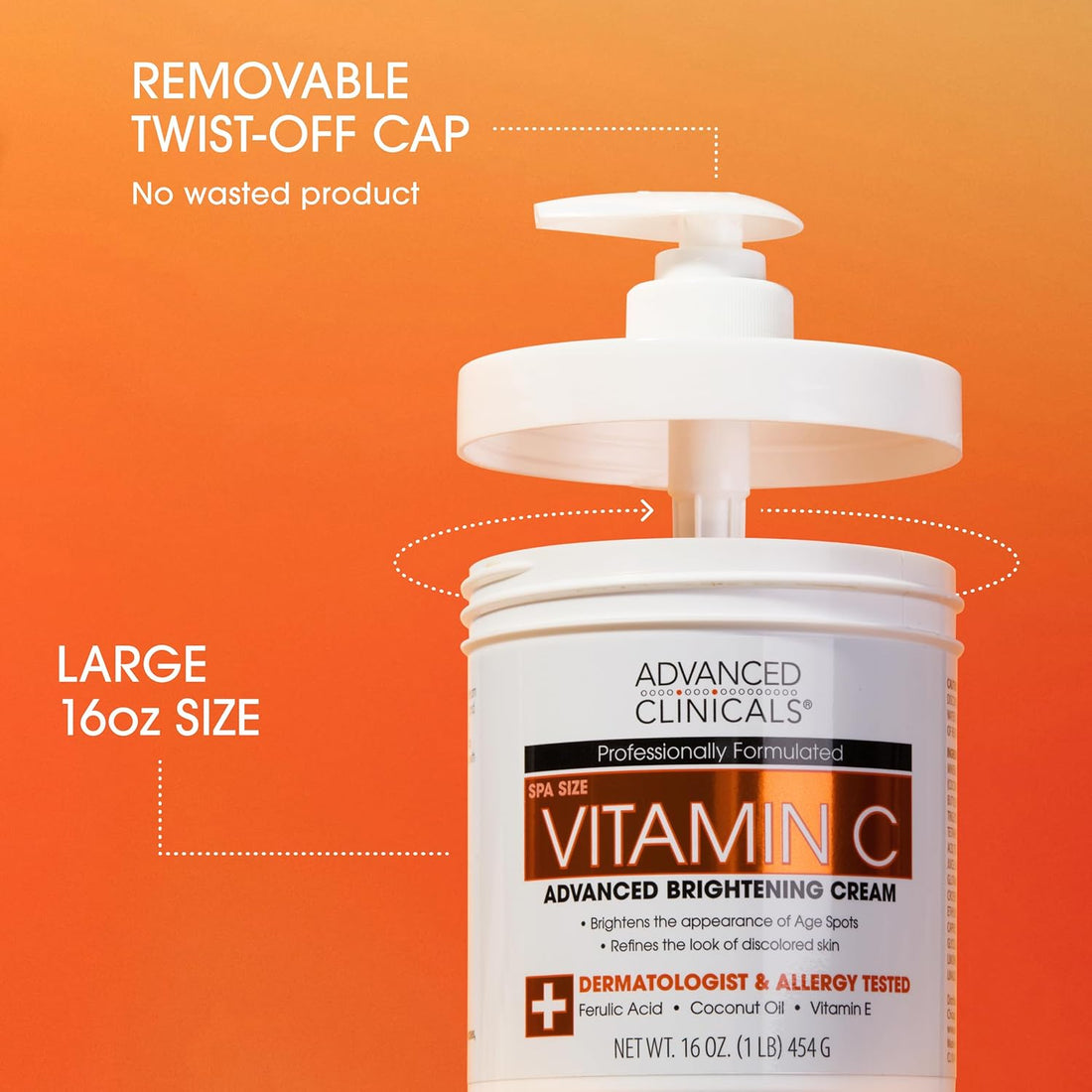 Advanced Clinicals, Brightening Body Cream with Vitamin C