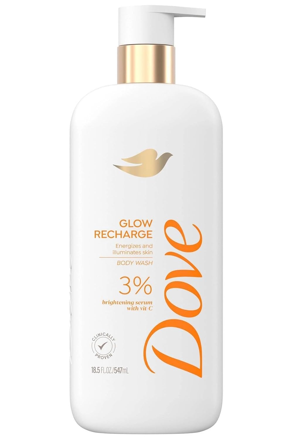 Dove,  Body Wash Serum, Glow Recharge illuminates & Exfoliates skin with 3% brightening Vitamin C.