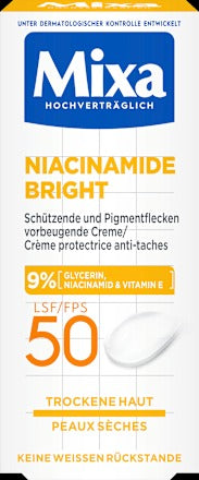 Mixa, Niacinamide Bright Face Cream, SPF 50, 50ml