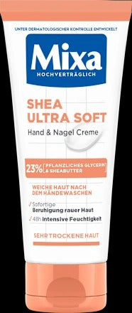 Mixa, Shea Ultra Soft Hand & Nail Cream with Glycerin, 100ml