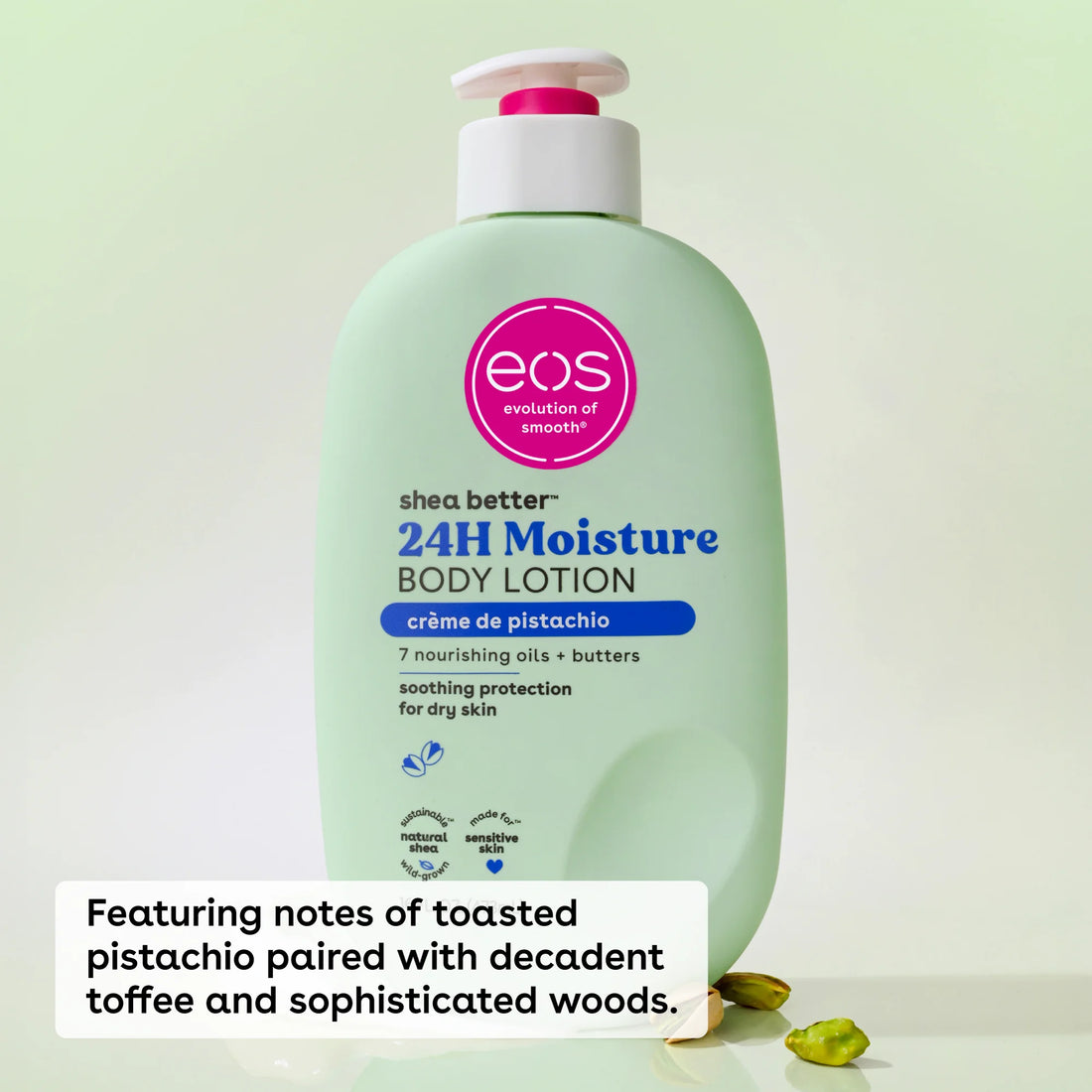 eos, Body Lotion, Shea Better Crème de Pistachio, 473ml