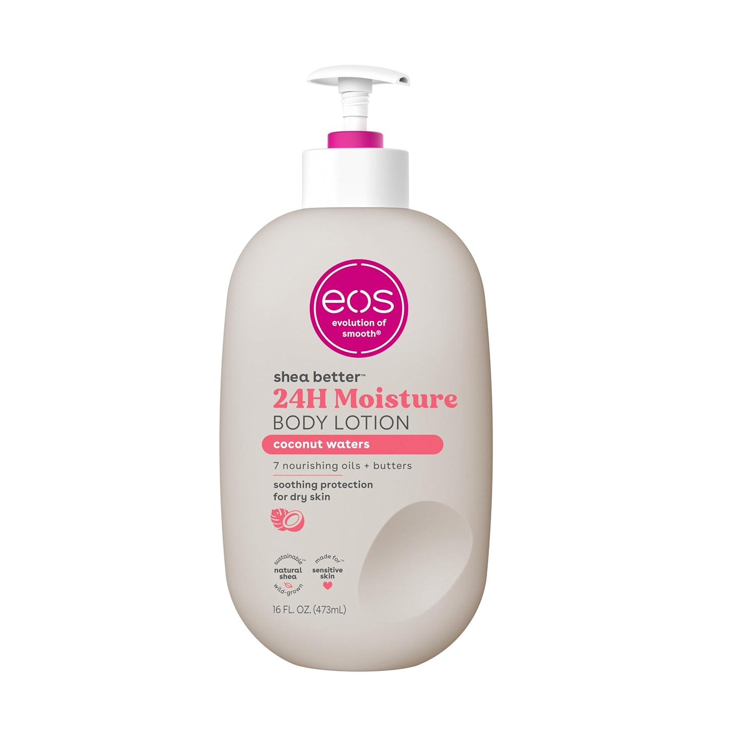 eos, Shea Better, Body Lotion, Coconut Waters, Made for Dryness, 473mL