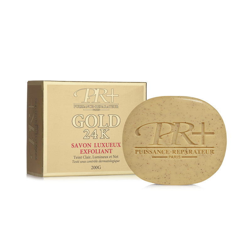 PR+ Paris, Lightening Exfoliating Soap, 24K Gold, 200g
