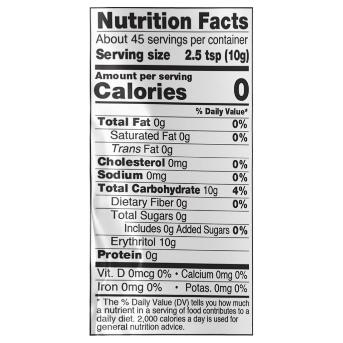 NOW Foods Organic Erythritol – Zero-Calorie Sweetener, 1 lb